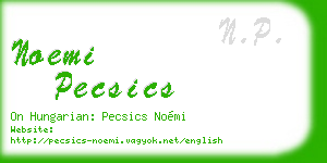 noemi pecsics business card